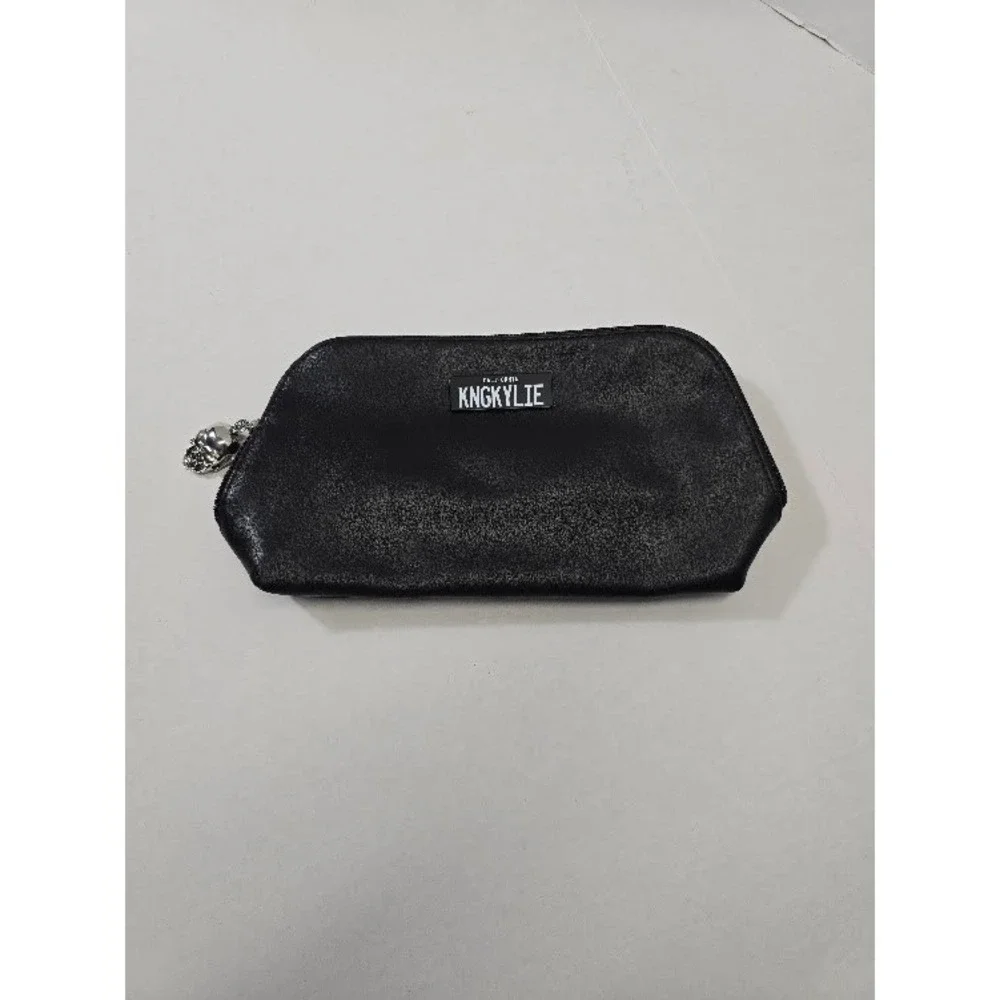 Kylie Cosmetics Makeup Bag Womens OS Black Excellent KNGKYLIE Skull Print Pouch